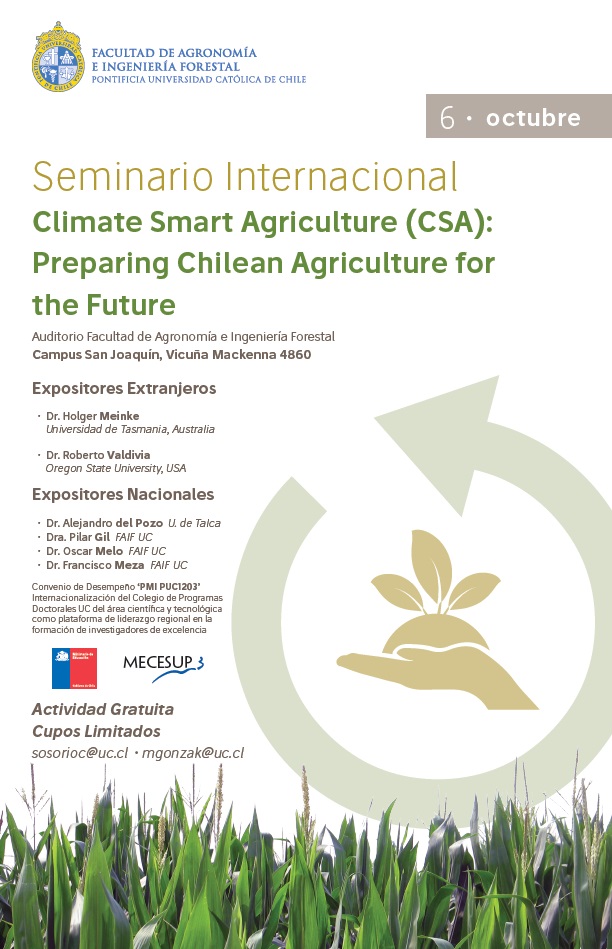 Seminario Internacional Csa Climate Smart Agriculture Centro Cambio Global Uc