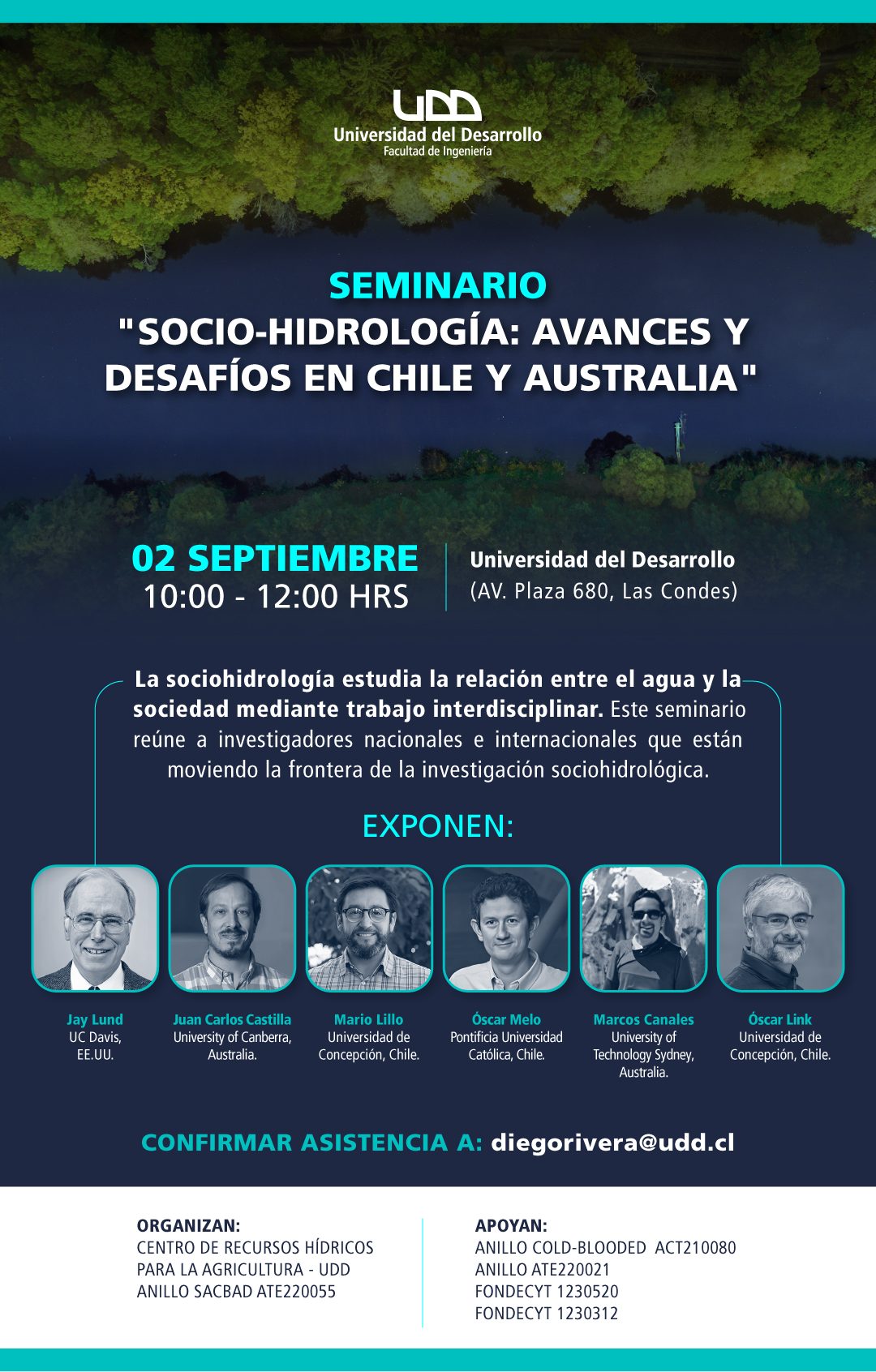 Seminario "SOCIO - HIDROLOGÍA: AVANCES Y DESAFÍOS EN CHILE Y AUSTRALIA"