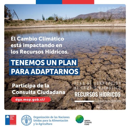 Participación en la consulta sobre el anteproyecto del Plan de Adaptación al Cambio Climático en Recursos Hídricos finaliza el 6 de septiembre