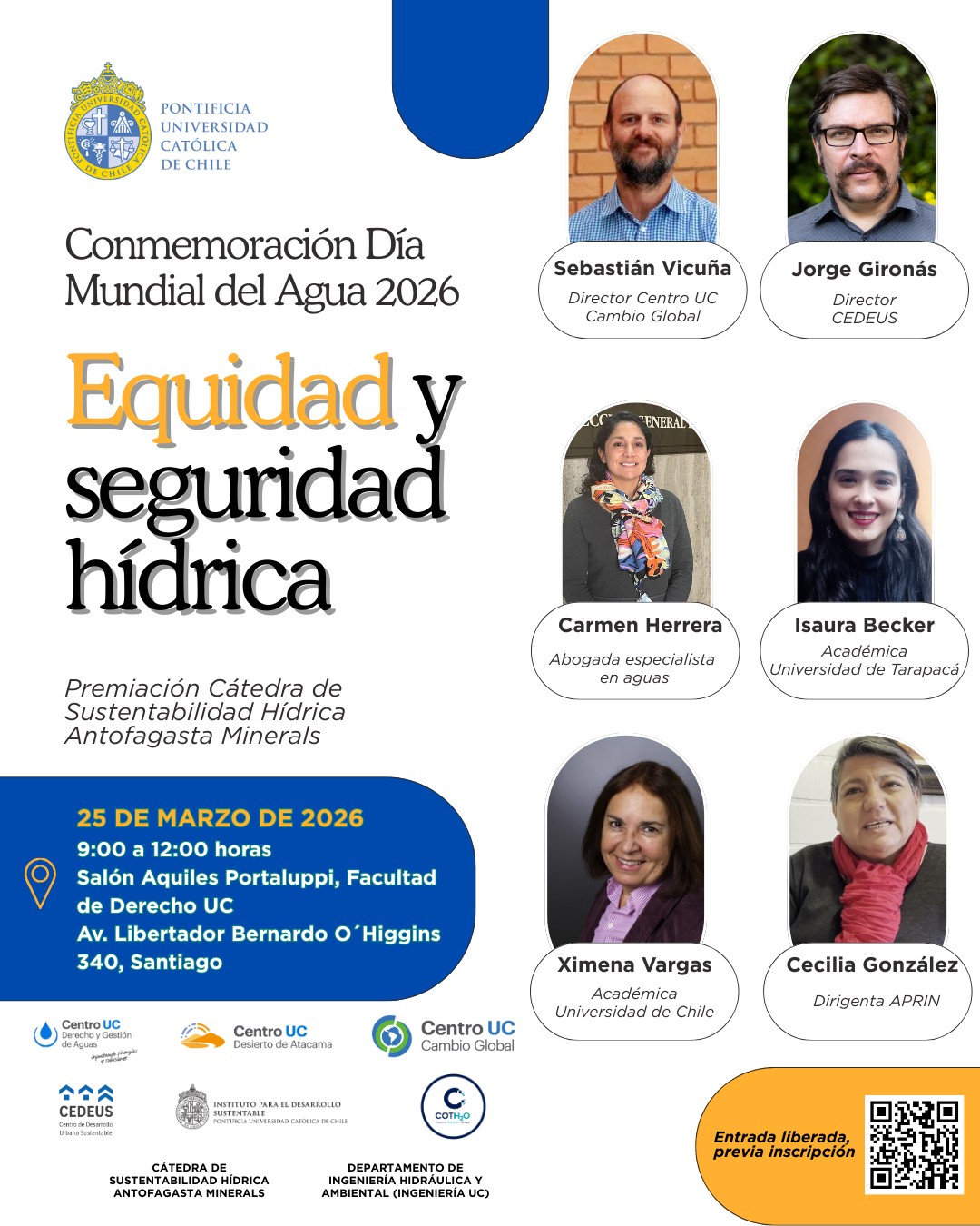 UC conmemorará el Día Mundial del Agua 2026 con seminario sobre equidad y seguridad hídrica